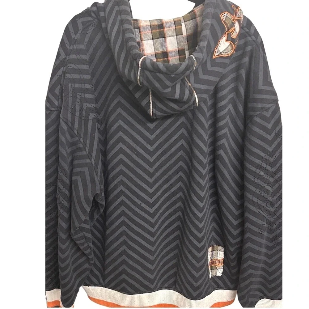 Rare Unique COOGI Mens Sz. 4XL Full Zip Hoodie‎ Multicolor Retro Print Logo Hood